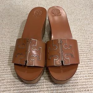 Tory Burch Brown Wedge. Only worn a couple times! 8.5